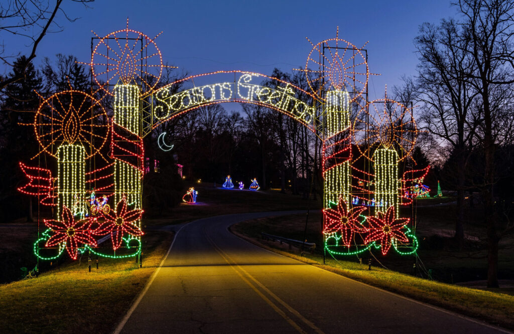 Tanglewood Park Festival of Lights, held every December in Winston-Salem