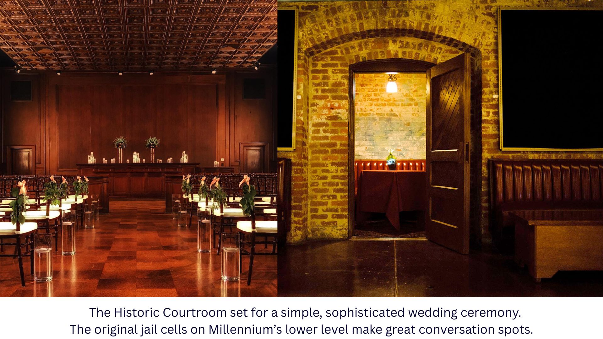 Lower level of Millennium Center in Winston-Salem.