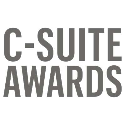 Gray text on a white background reads "C-Suite Awards.