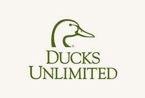 Ducks unlimited logo on a white background featuring an event venue.