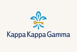 A blue and yellow logo with a key, perfect for an event venue.