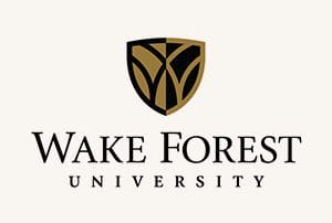Wake Forest University logo, event venue.